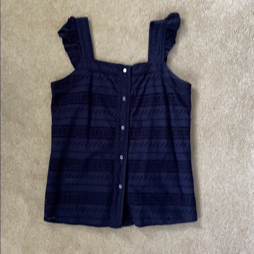 Loft navy blue tank top size M